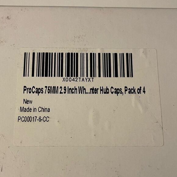 Black Flag Wheel Center Caps 75mm 2.9” set of 4 NWT - Picture 7 of 9